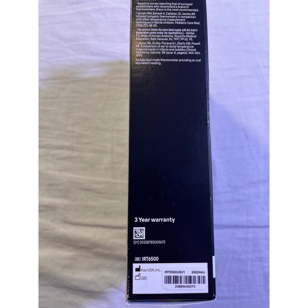 Braun ThermoScan 5 Ear Thermometer Unisex OS White NEW IRT6500 ExacTemp - Picture 3 of 7
